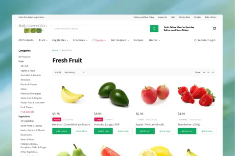 Fresh Connection website project by New Site Agency