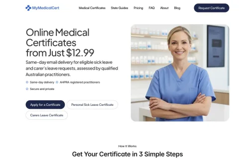 MyMedicalCert website project by New Site Agency